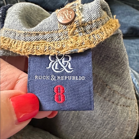 Rock & Republic Fever Pull On Denim Rx Slimming Denim Leggings - Picture 9 of 12